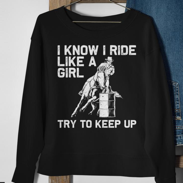 Barrel Racing For Women Rodeo Horse Racer Girl Sweatshirt Gifts for Old Women