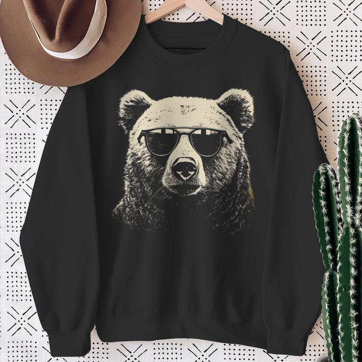 Bear Cool Stencil Punk Rock Sweatshirt Gifts for Old Women