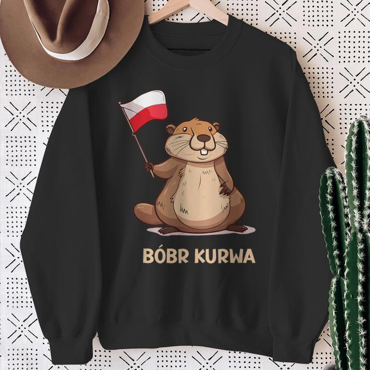 Bober Bóbr Kurwa Internet Meme Poland Flag Beaver Sweatshirt Geschenke für alte Frauen