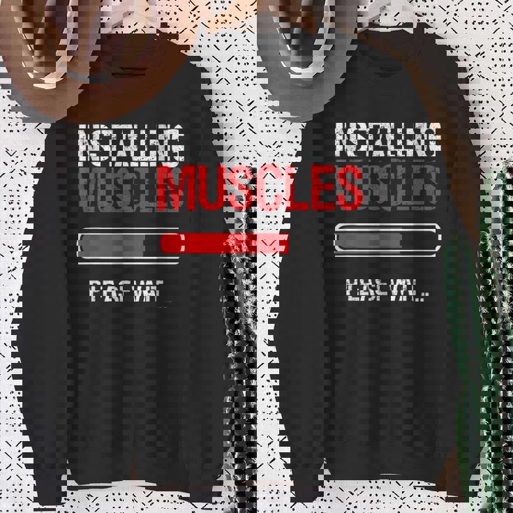 Bodybuilding Weightlifting Installing Muscle Sweatshirt Gifts for Old Women