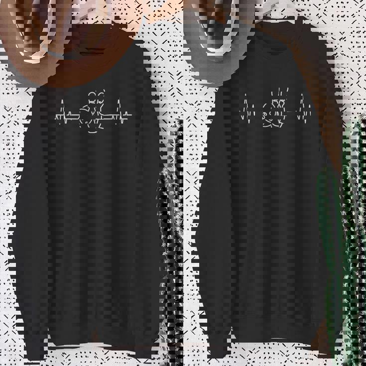Bowling Heartbeat Bowler Tenpin Bowling Sweatshirt Gifts for Old Women