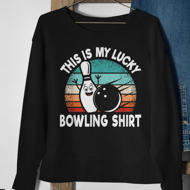 Bowling Lover Bowler This Is My Lucky Bowling Sweatshirt Gifts for Old Women