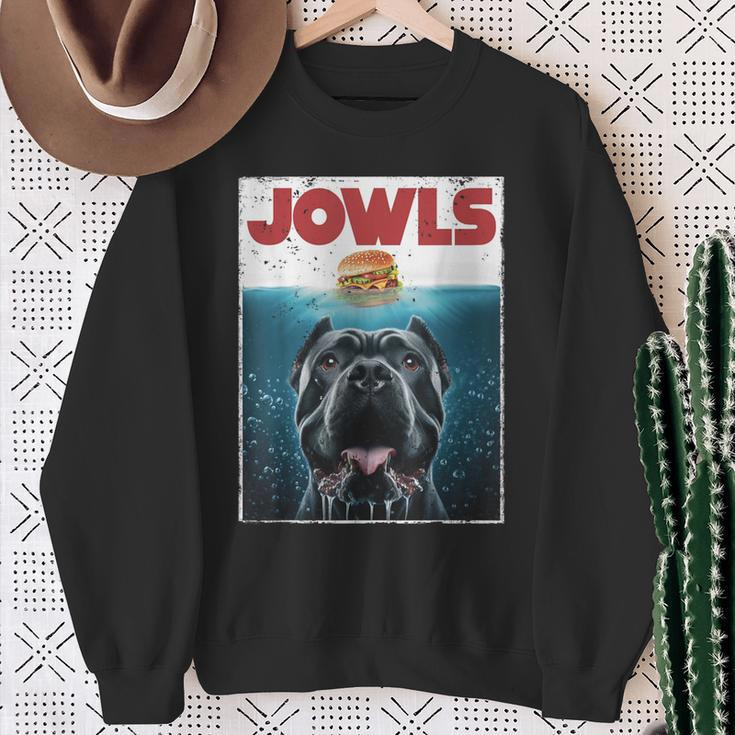 Cane Corso Jowls Top Drool Burger Dog Mom Dog Dad Sweatshirt Gifts for Old Women