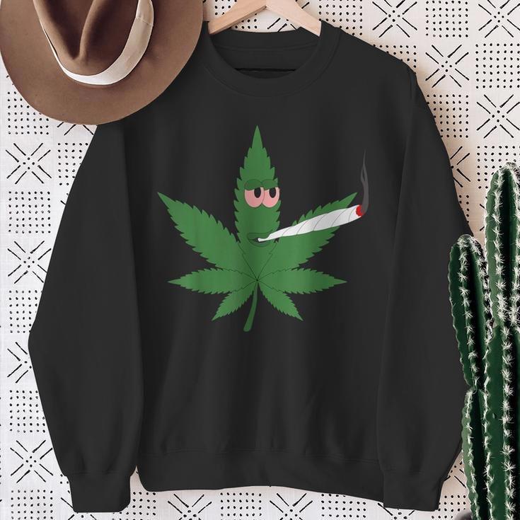 Cannabis Kiffer Leaf Joint Amsterdam Tourist Sweatshirt Geschenke für alte Frauen