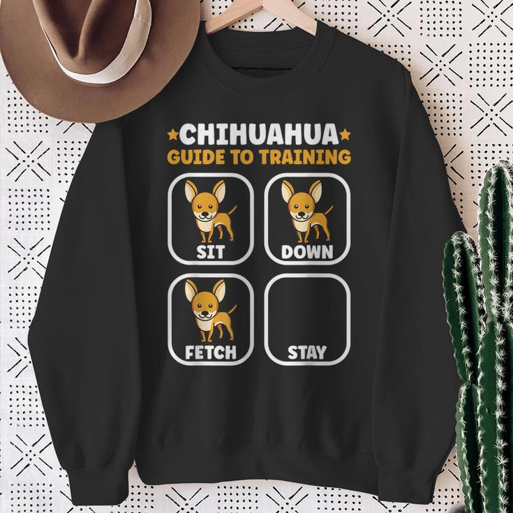 Chihuahua Guide To Training Dog Owner Chihuahua Sweatshirt Gifts for Old Women