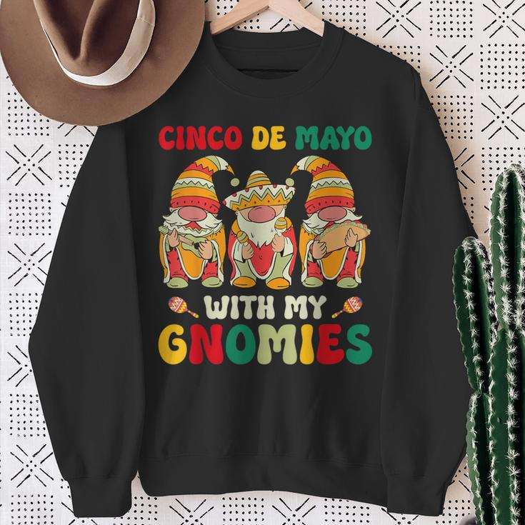 Cinco De Mayo With My Gnomies Trio Gnomes Boys Girls Sweatshirt Gifts for Old Women