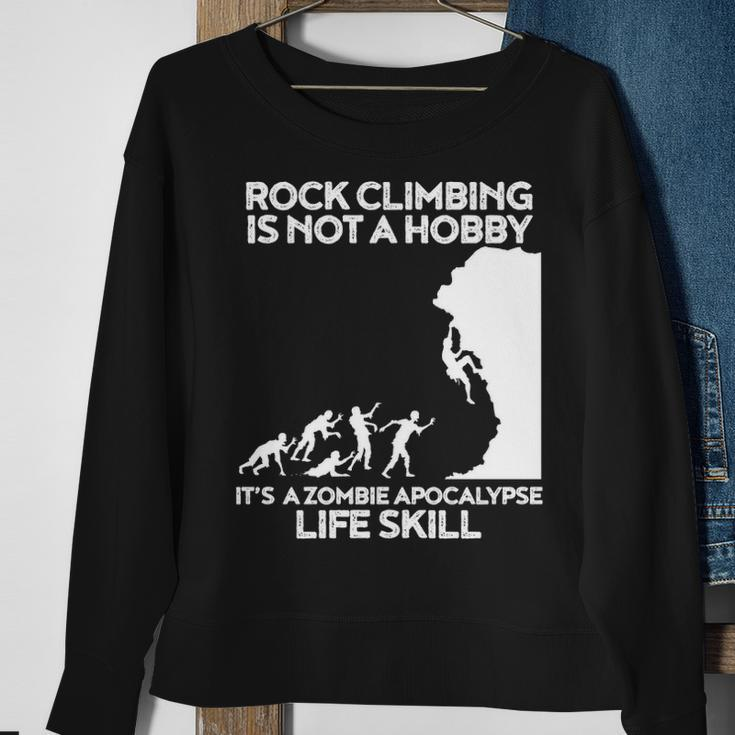 Climbing Zombie Escape Rock Climber Sweatshirt Gifts for Old Women