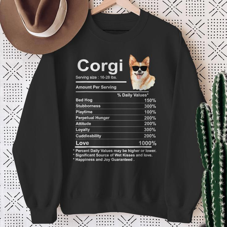Corgi Facts Nutrition Cardigan Pembroke Corgi Mom Sweatshirt Gifts for Old Women