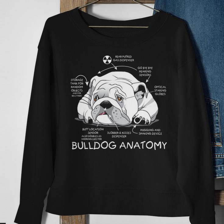 Cute English Bulldog Anatomy Dog Biology Sweatshirt Gifts for Old Women