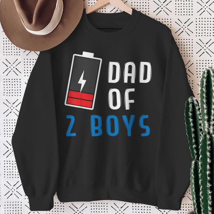 Dad Of 2 Boys Father's Day Sweatshirt Gifts for Old Women