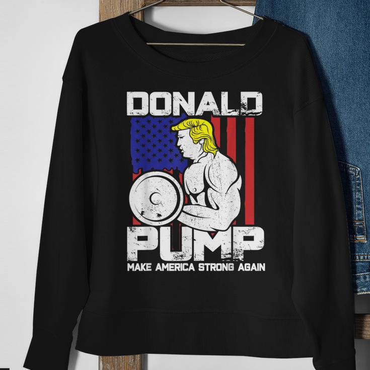 Donald Trump Weight Lifting Workout Gym Sweatshirt Gifts for Old Women