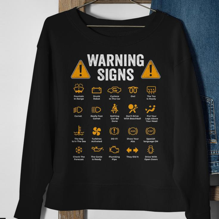 Driving Warning Signs 101 Auto Mechanic Driver Sweatshirt Gifts for Old Women