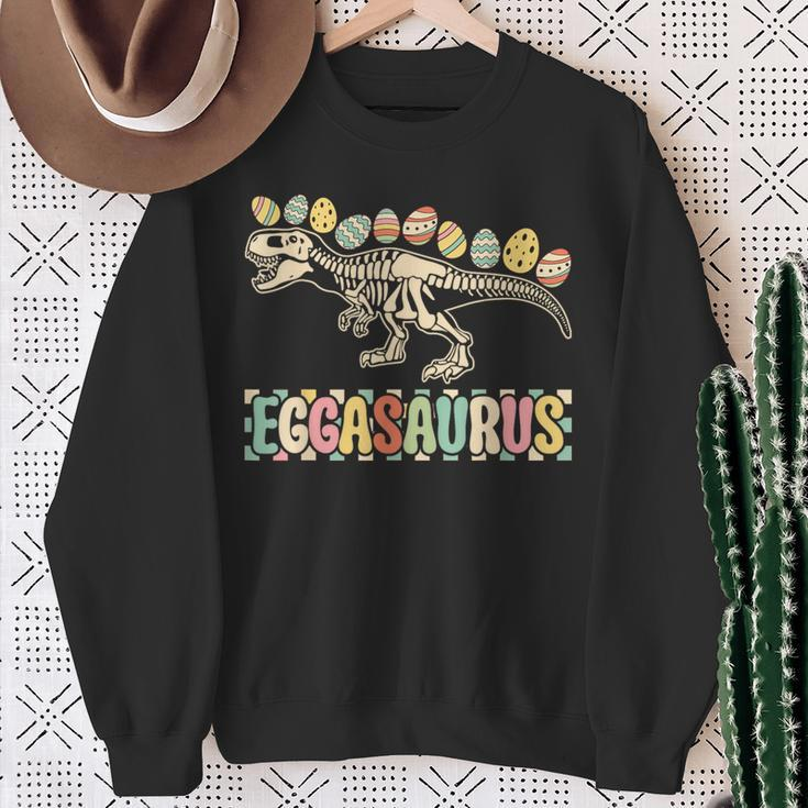 Eggasaurus EasterRex Dinosaur Egg Hunt 2024 Graphic Sweatshirt Gifts for Old Women