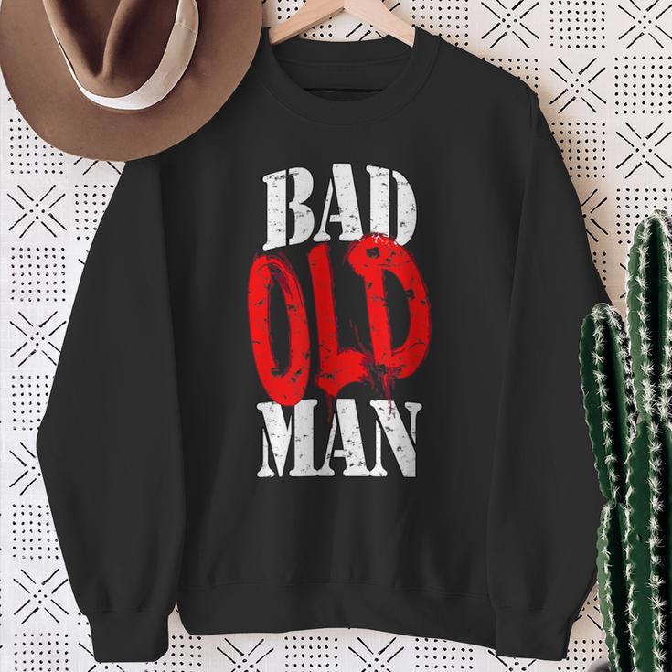 Evil Alter Mann Opa Papa Sweatshirt Geschenke für alte Frauen