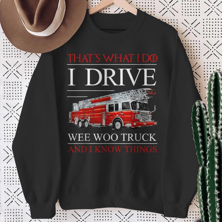 Firefighter Quote Fireman Rescuer Firefighters Sweatshirt Gifts for Old Women
