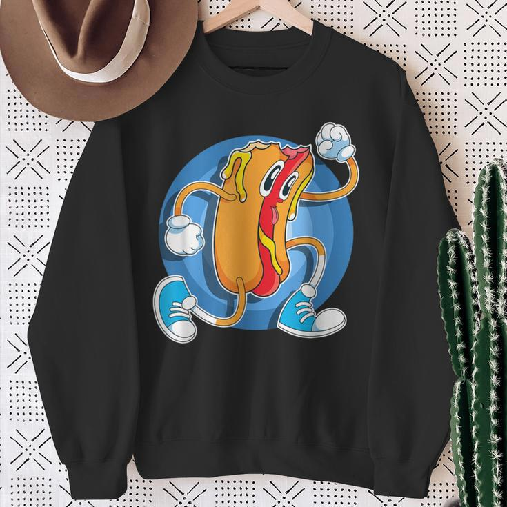 Foodie Hot Dog Lover Fast Food Franks Sausage Hotdog Sweatshirt Gifts for Old Women