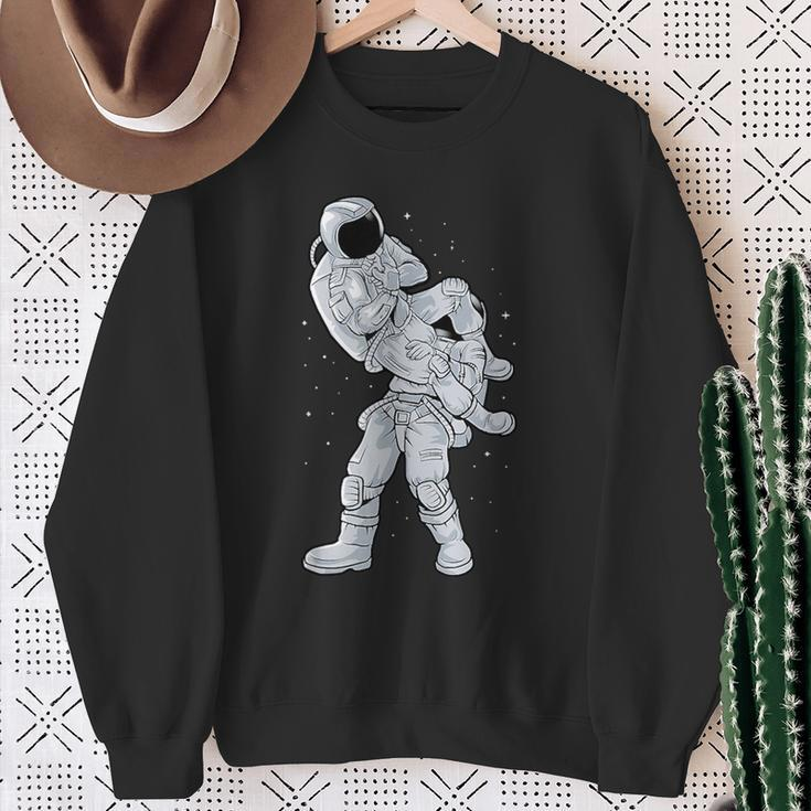 Galaxy Bjj Astronaut Flying Armbar Jiu-Jitsu Brazilian Sweatshirt Gifts for Old Women