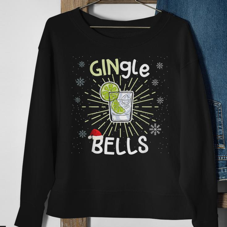Gingle Bells Christmas Gin Word Game Sweatshirt Geschenke für alte Frauen
