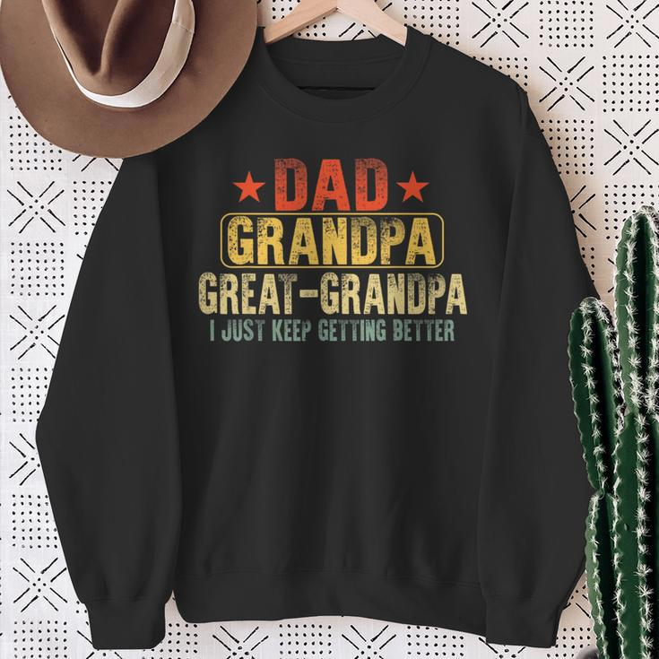 Great Grandpa For Fathers Day Dad Papa Grandpa Sweatshirt Gifts for Old Women