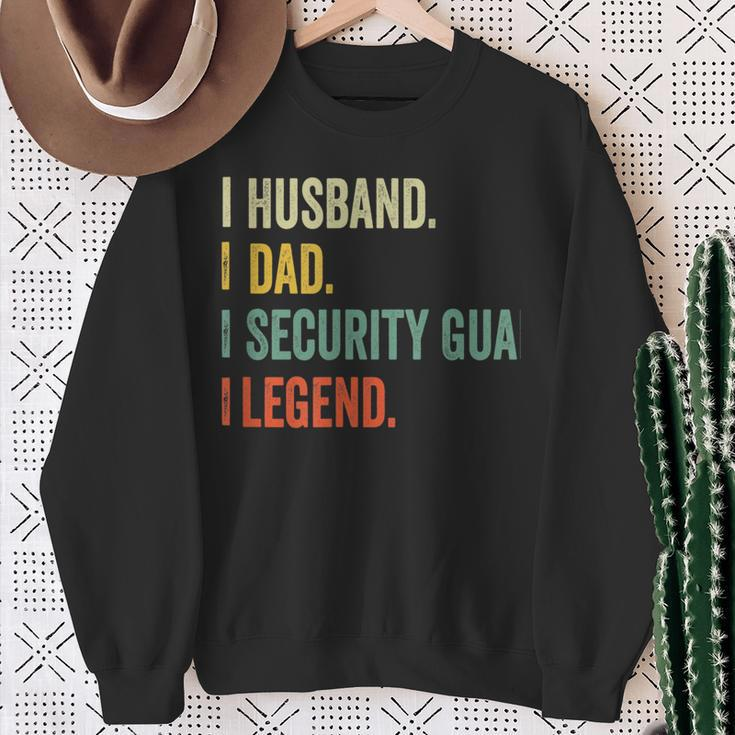 Husband Dad Security Guard Legend Vintage Retro Sweatshirt Gifts for Old Women