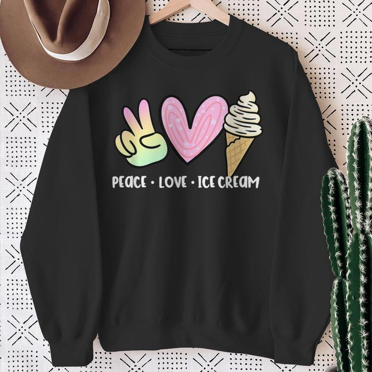 Ice Cream Humor Ice Cream Lover Summer Sweatshirt Gifts for Old Women