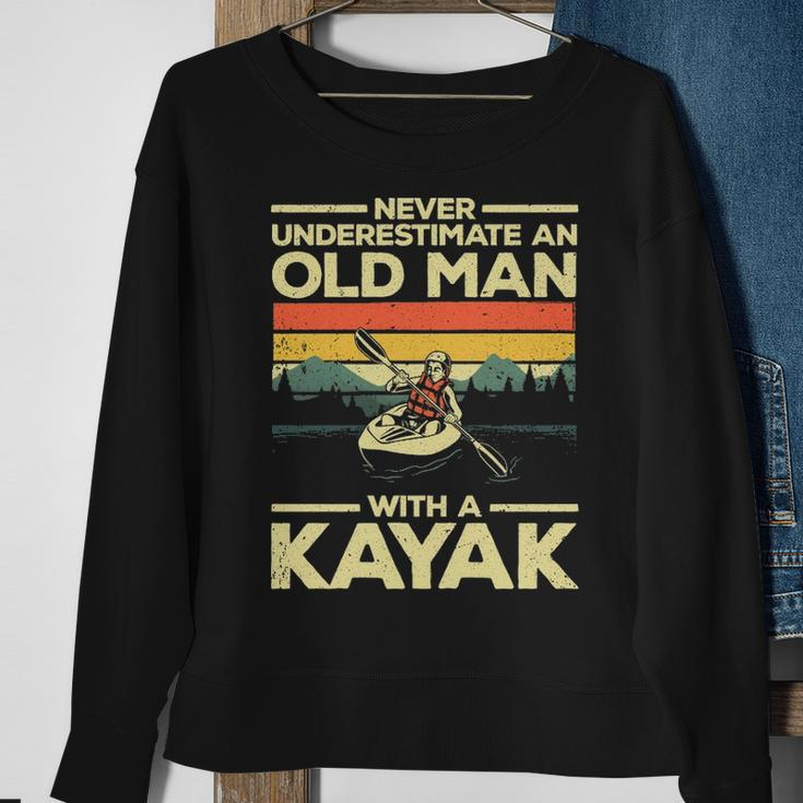 Kayaking For Men Grandpa Kayaker Kayak Lovers Sweatshirt Gifts for Old Women