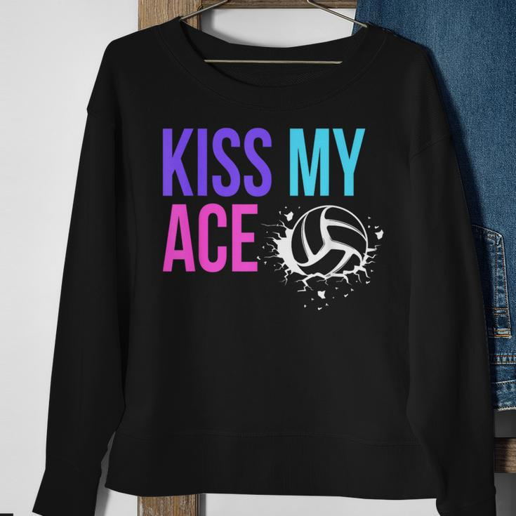 Kiss My Ace Volleyball Pun For Players On Gameday Sweatshirt Gifts for Old Women