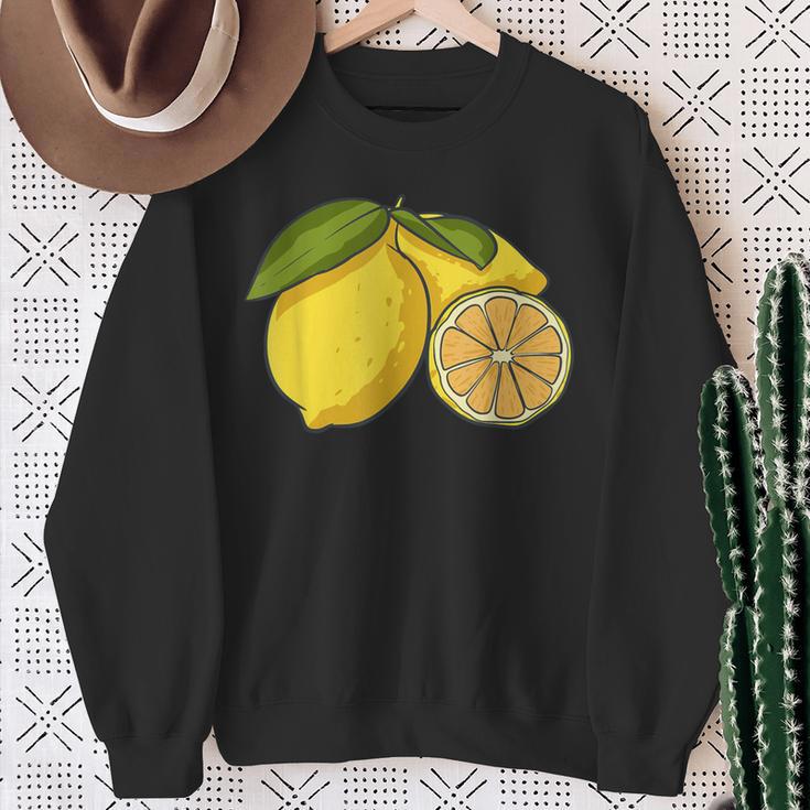 Lemon Citrus Fruit Sweatshirt Geschenke für alte Frauen