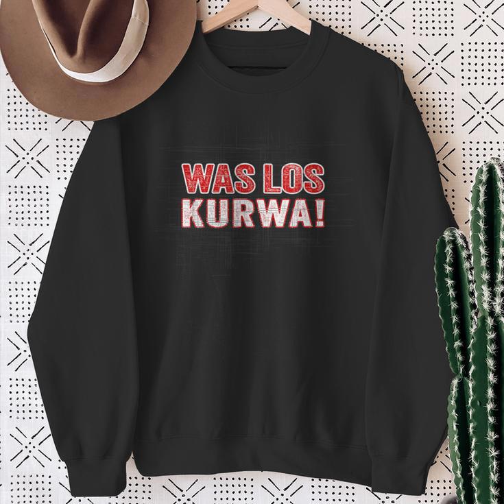 Was Los Kurwa For Proud Poland Sweatshirt Geschenke für alte Frauen