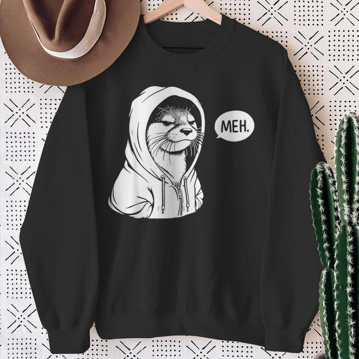Meh Otter For Otters Lovers Sweatshirt Gifts for Old Women