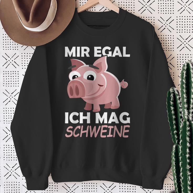 Mir Egal Ich Mag Schweine Pig Animals Pig Sweatshirt Geschenke für alte Frauen