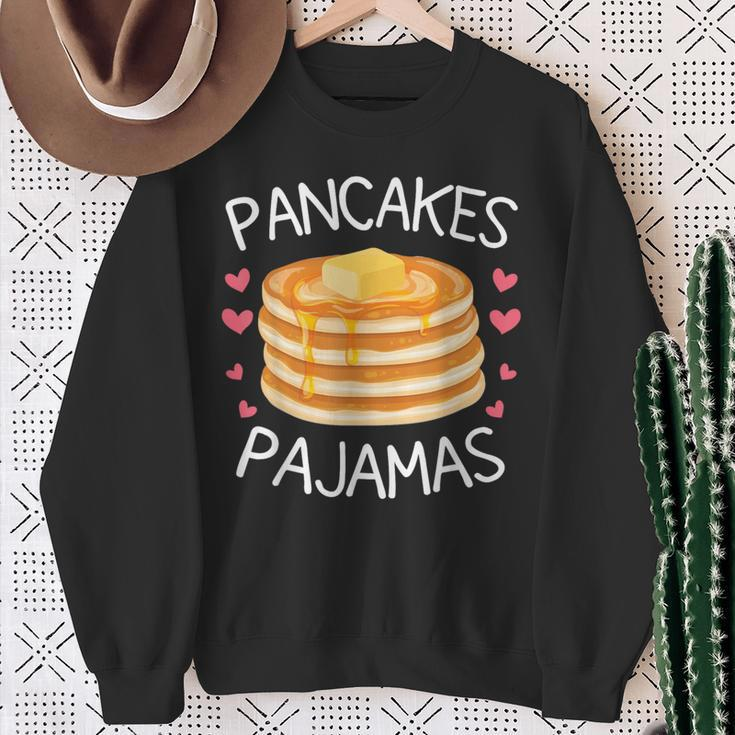 Pancakes Pajamas Cute Kawaii Pancakes Lover Sweatshirt Gifts for Old Women