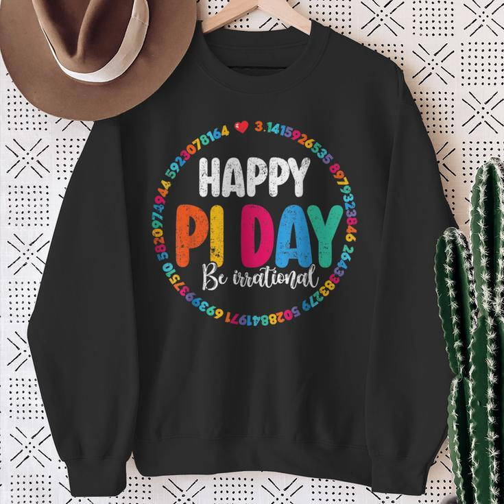 Pi Day Be Irrational Spiral Pi Math For Pi Day 3 14 Sweatshirt Gifts for Old Women