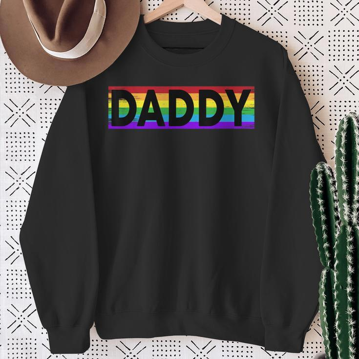 Pride Daddy Proud Gay Lesbian Lgbt Father's Day Sweatshirt Gifts for Old Women