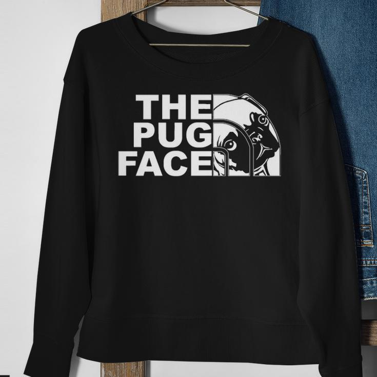 Pug Face Sweatshirt Gifts for Old Women