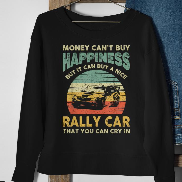 Rally Car Joke Saying Retro Vintage Dirt Track Racing Sweatshirt Gifts for Old Women
