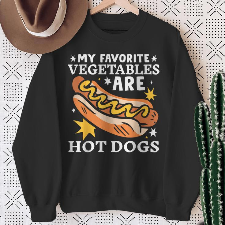 Sausage Bbg Hot Dogs Lover Hotdog Sweatshirt Gifts for Old Women