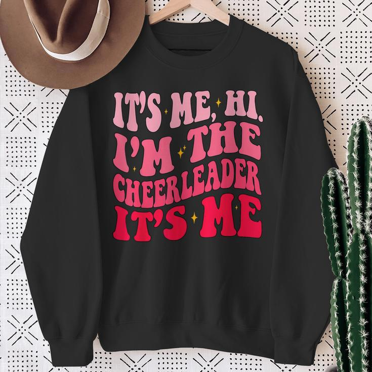 Saying It's Me Hi I'm The Cheerleader Cheerleading Sweatshirt Gifts for Old Women
