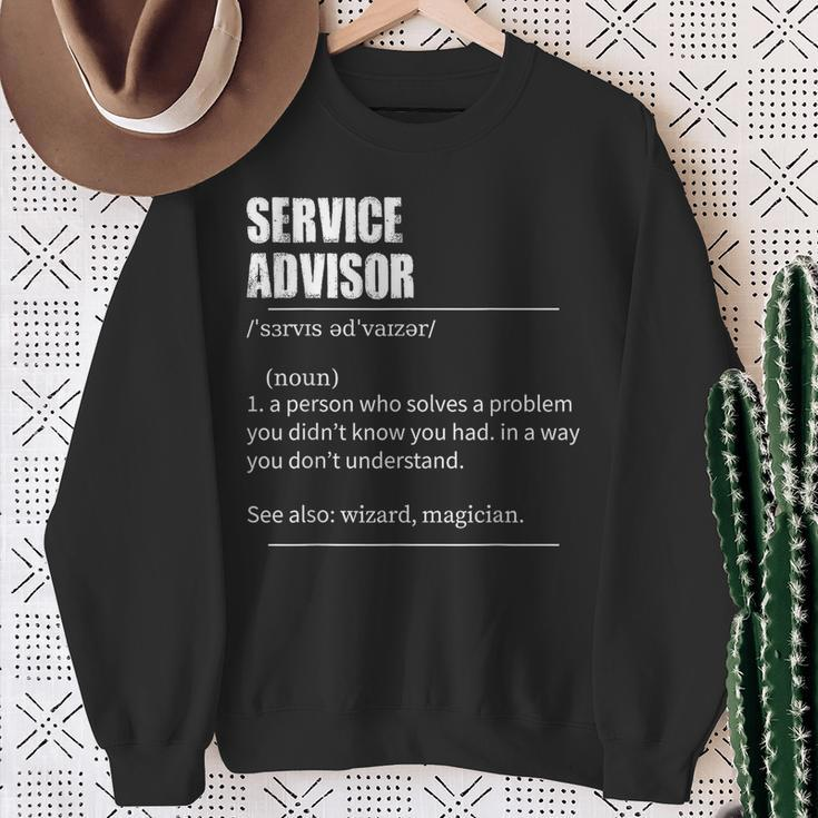 Service Advisor Definition With Prononciation Sweatshirt Gifts for Old Women