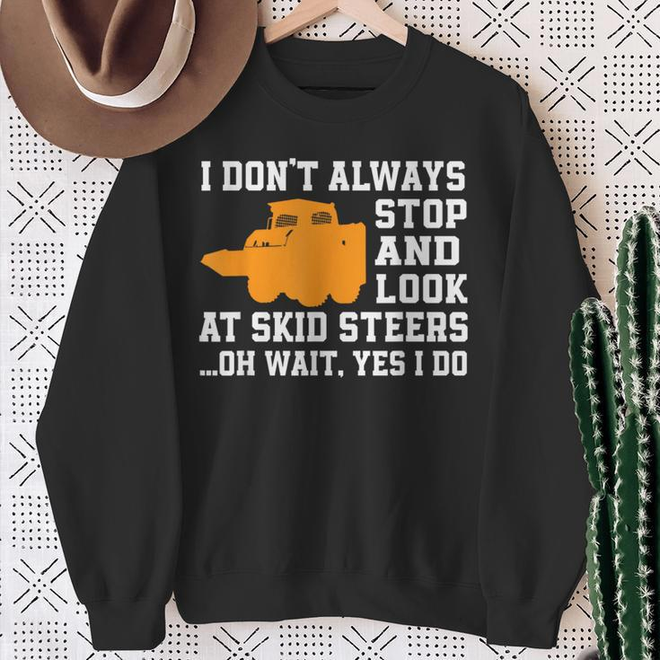Skid-Sr Loader Driver Love Heavy Machinery Sweatshirt Gifts for Old Women