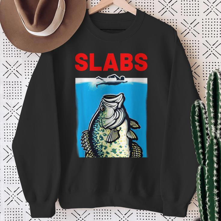 Slab Famous Shark Movie Parody Slabs Crappie Fishing Sweatshirt Gifts for Old Women