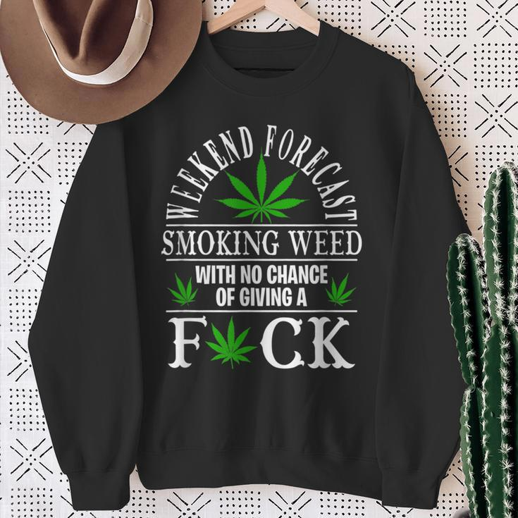 Smoking Weed With No Chance Of Giving A Fuck Sweatshirt Gifts for Old Women