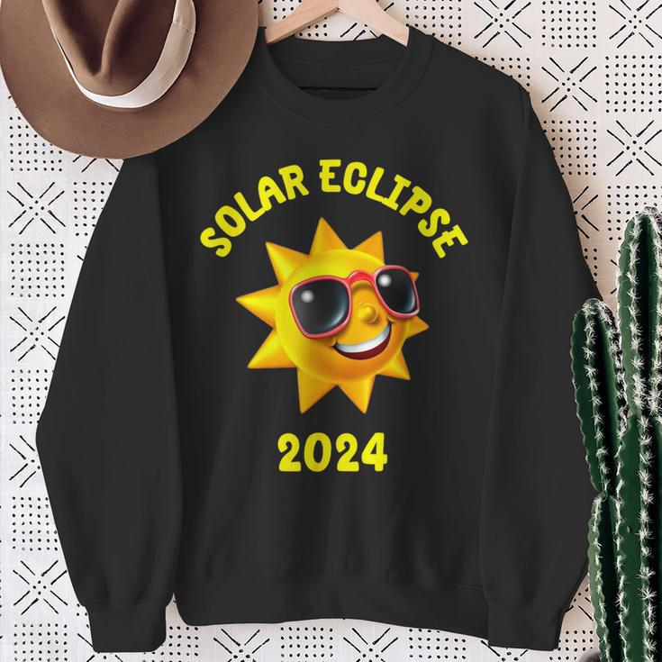 Solar Eclipse Total Darkness April 8 2024 Sweatshirt Gifts for Old Women