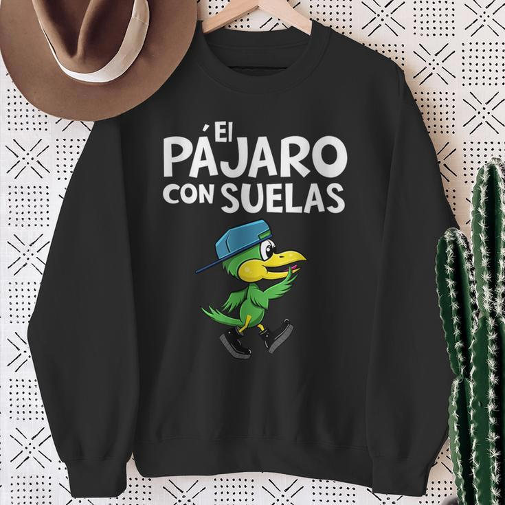 Spanish El Pajaro Con Suelas Play On Words Sweatshirt Gifts for Old Women