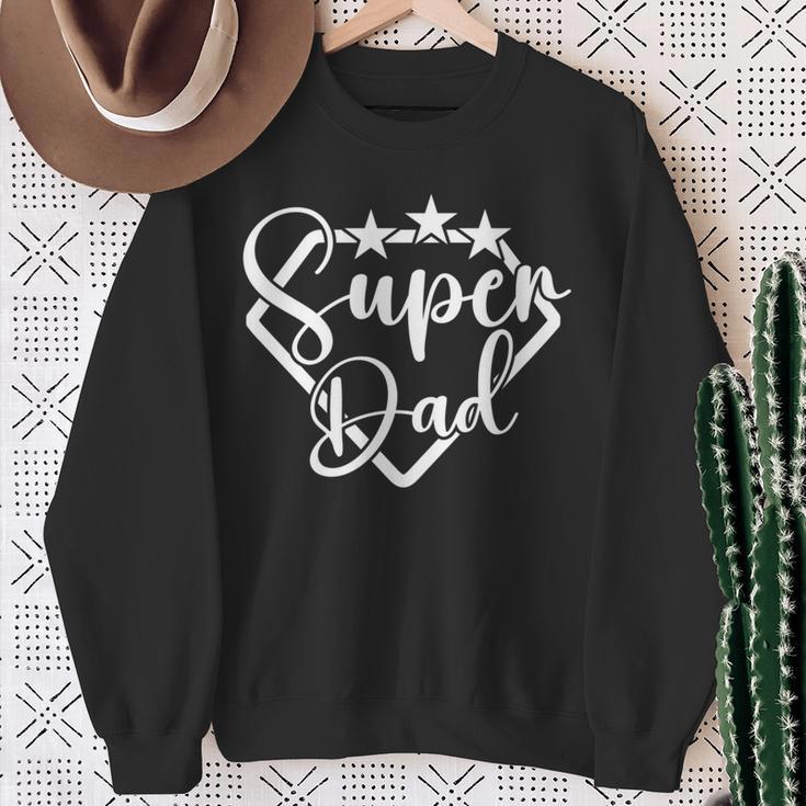 Super Dad Superdad Super-Hero Dad Fathers Day Sweatshirt Gifts for Old Women