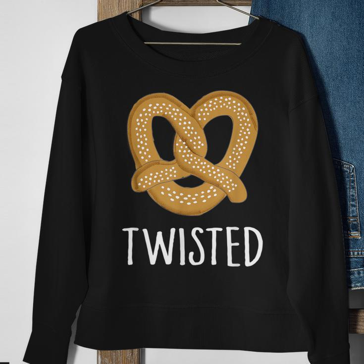 Twisted Pretzel Illustration Graphic Sweatshirt Gifts for Old Women