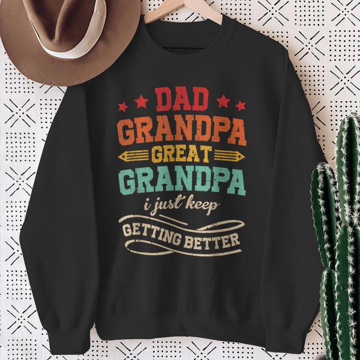 Vintage Great Grandpa For Fathers Day Dad Papa Grandpa Sweatshirt Gifts for Old Women