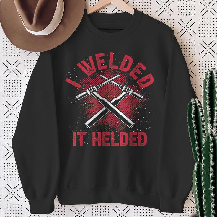 Welder Hood Slworker Welder Skills Welding Sweatshirt Gifts for Old Women