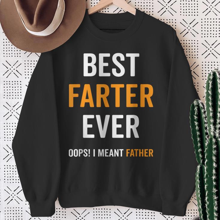 World's Best Farter Ever Oops I Meant Father Dad Joke Sweatshirt Gifts for Old Women