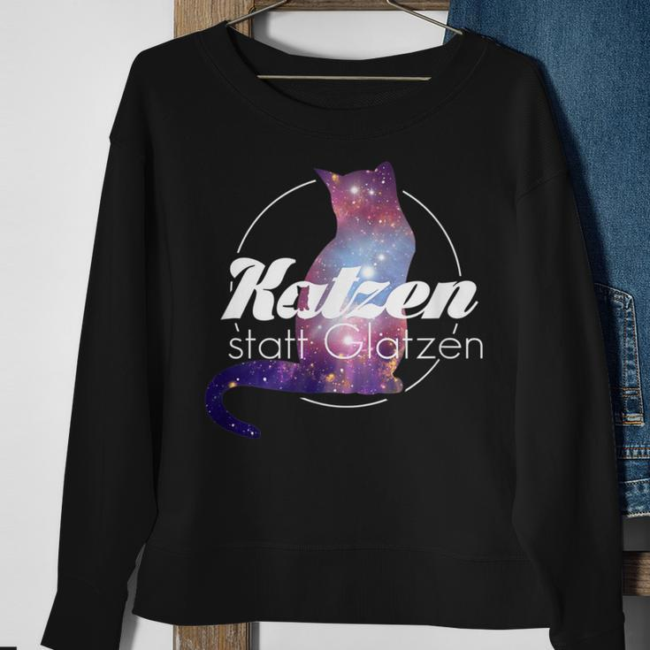 Galaktisches Katzen Sweatshirt mit Spruch, Raumfahrer Katze Tee Geschenke für alte Frauen